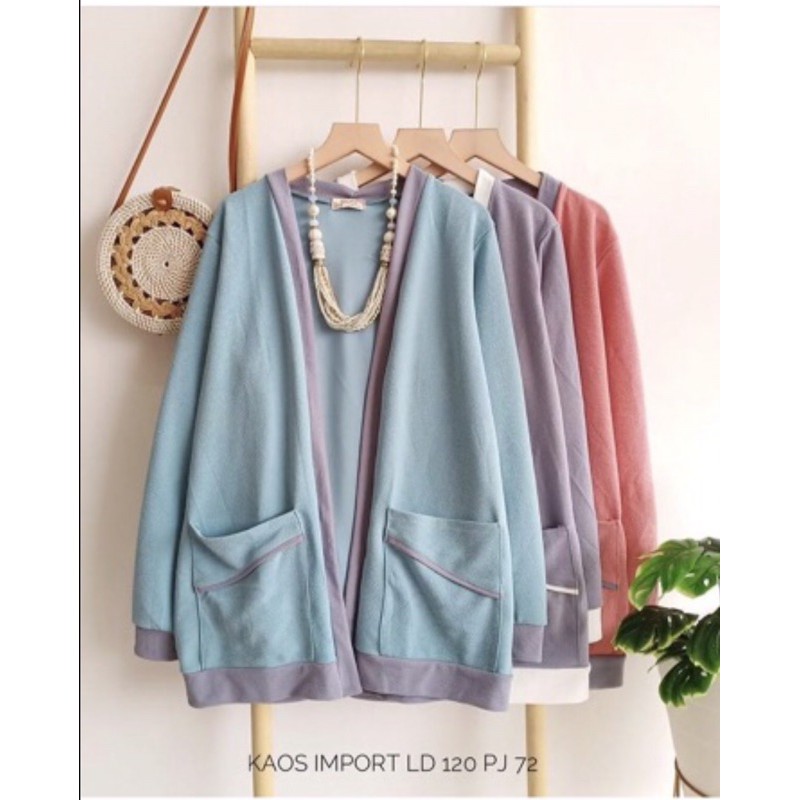 CARDI TWO TONE KAOS IMPORT