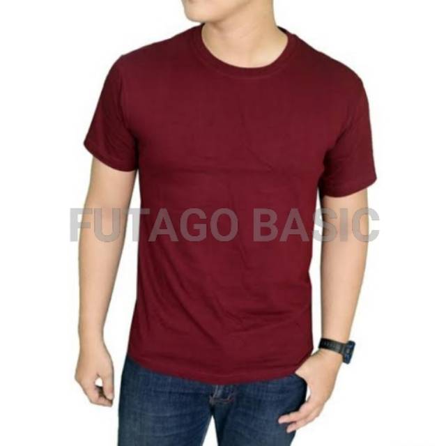 KAOS POLOS PENDEK / MAROON