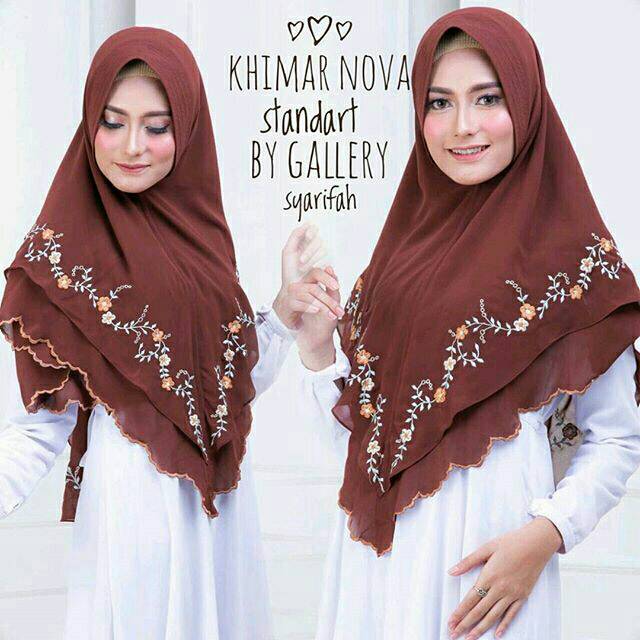Khimar Nova Bordir "L"