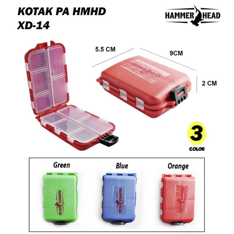 kotak pancing hammer head xd14 SSc-