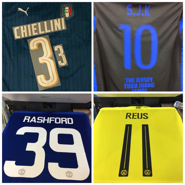 Nameset Jersey Cutting
