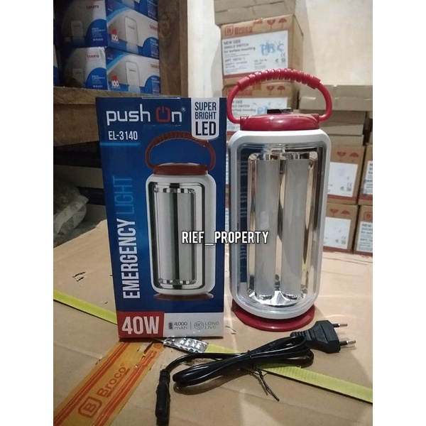 Lampu emergency push on EL-3140