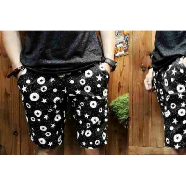 Celana pants black, katun stretch