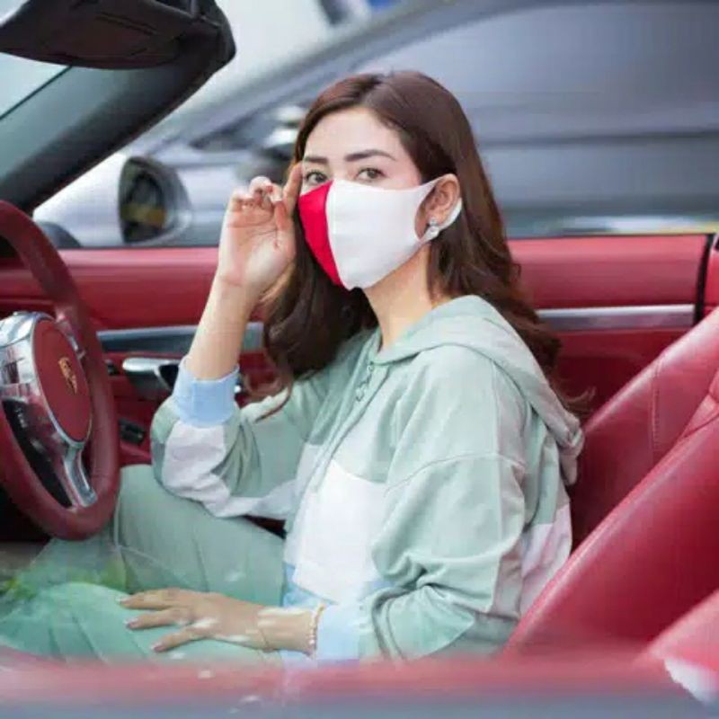 MASKER SCUBA WHITE N RED