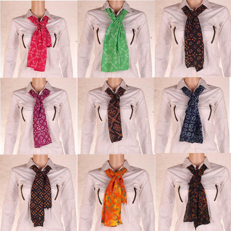 syal batik atau scarf batik cap