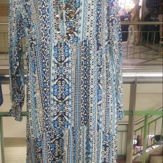 Gamis Motif Biru