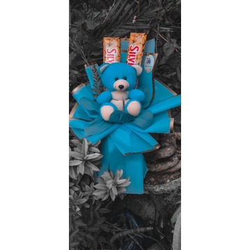 Bouket teddy bear Edisi blue