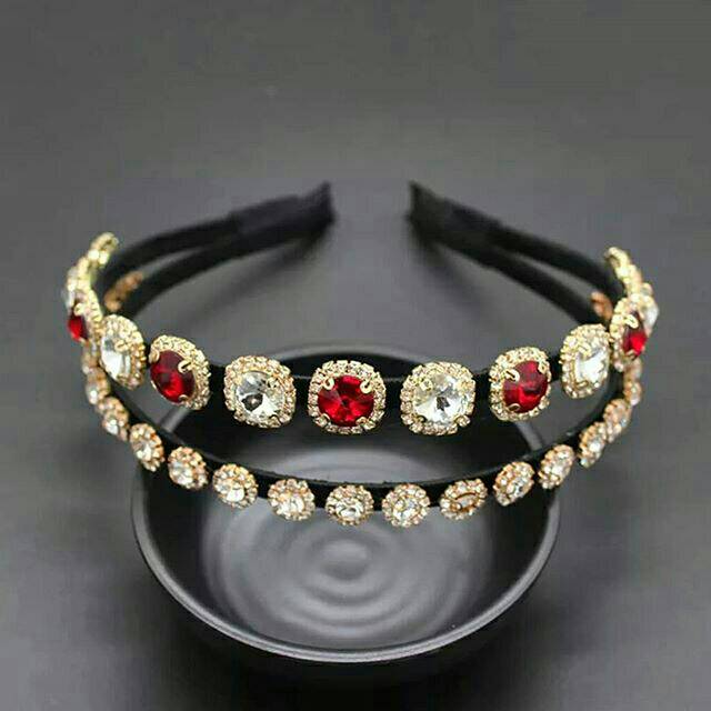 Red Double Tier Gem Headband