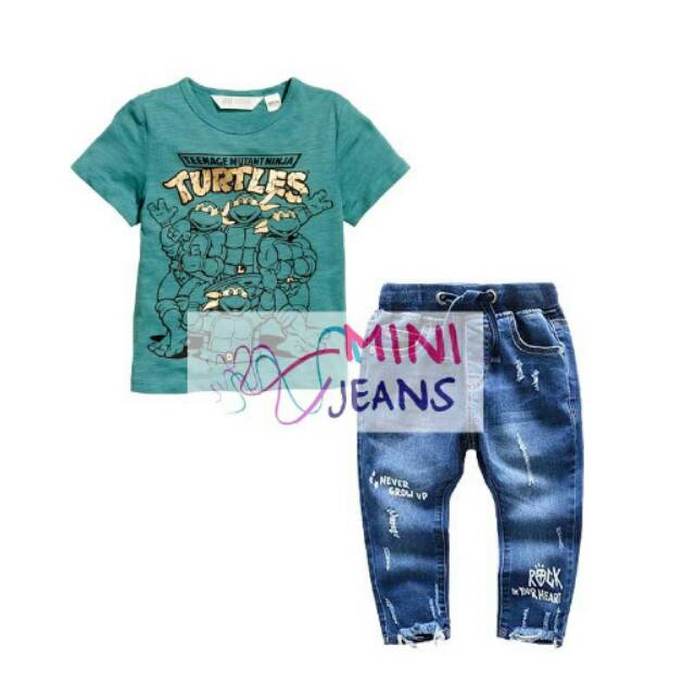 Mini Jeans Ninja Turtle set jeans
