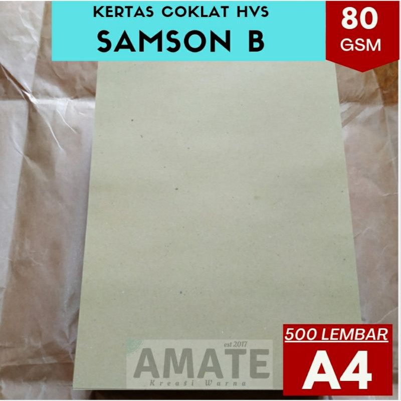 [500 Lembar] Kertas Samson Coklat A4 HVS Printer (Bd)