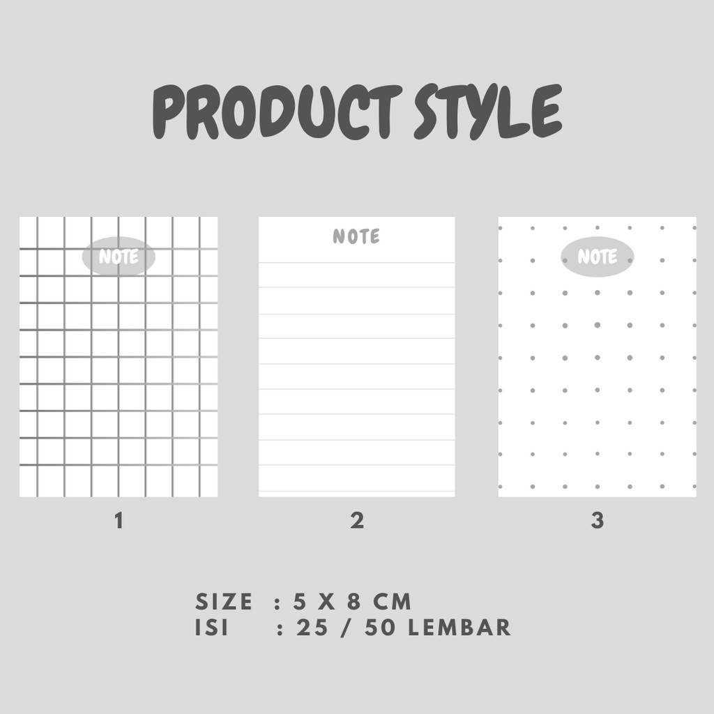 [BASIC NOTE] NOTEPAD MEMOPAD MEMO PAPER PAPER NOTE KERTAS MEMO KERTAS NOTE GRID DOT LINE NOTE MEMO