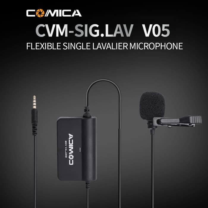 Comica V05 single lavalier external microphone for smartphone camera