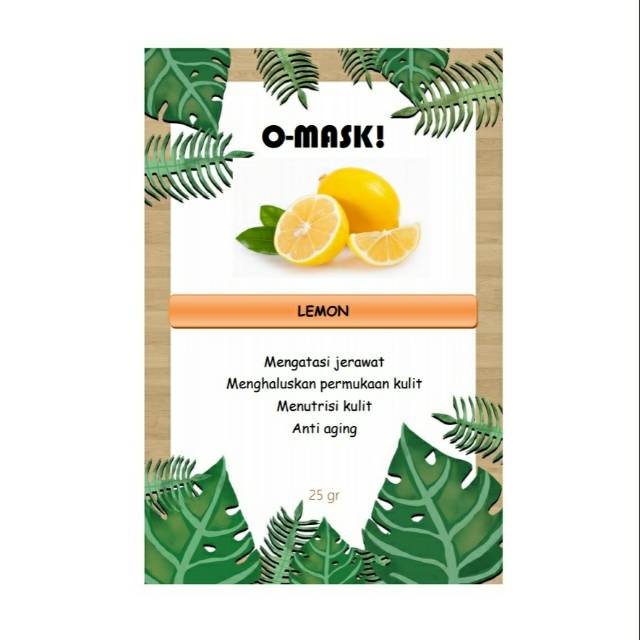 Masker organik lemon