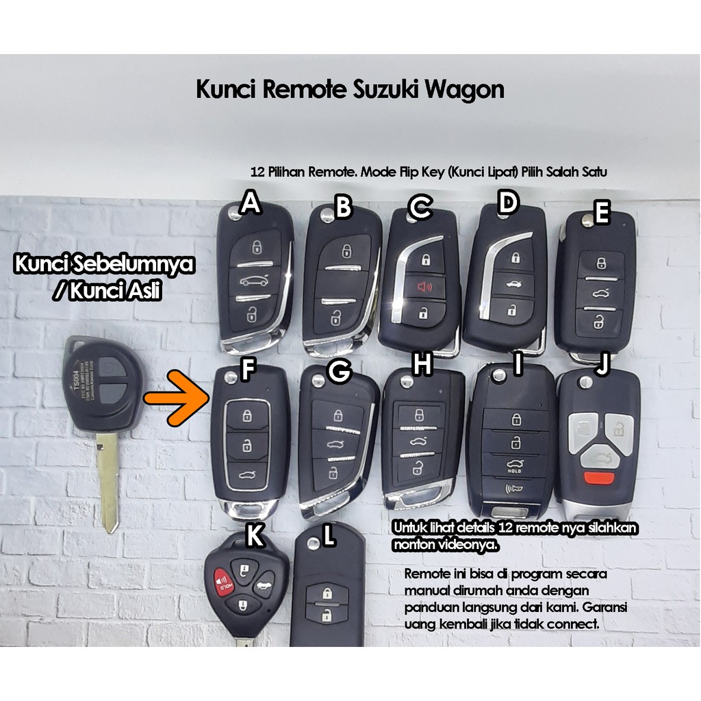 Kunci Remote Suzuki Wagon Bergaransi