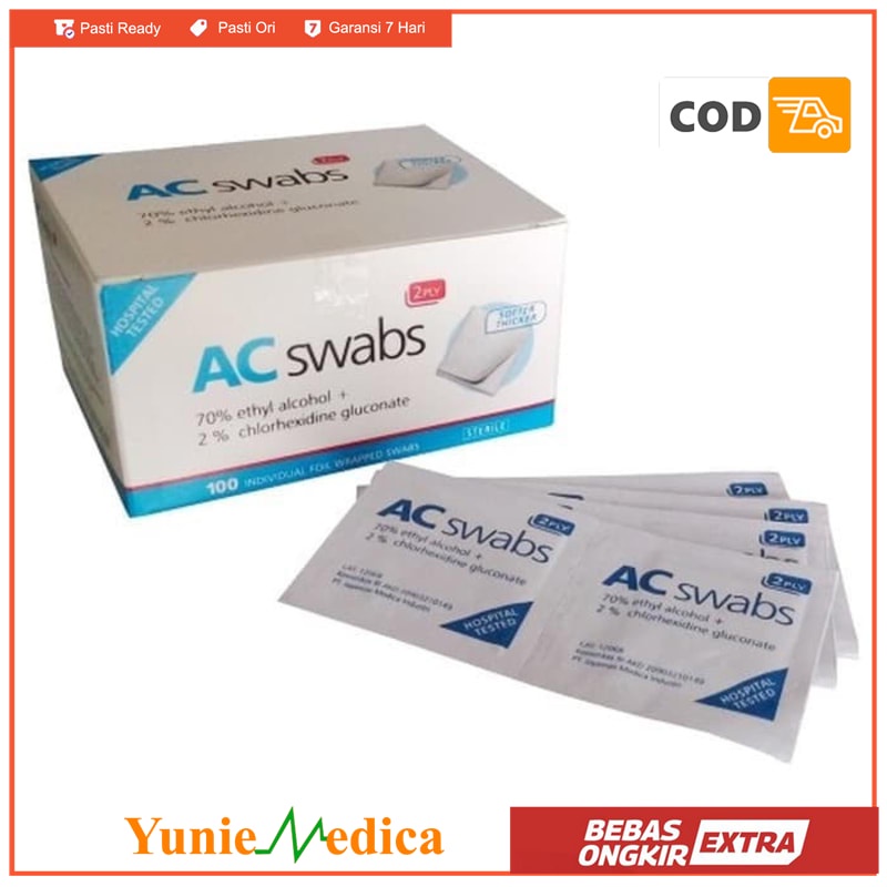 AC Swabs 2 OneMed box 100pcs