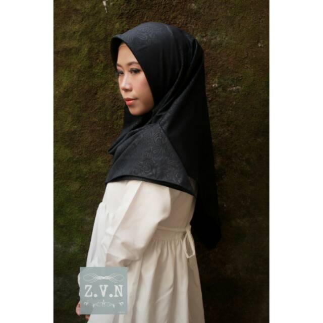 Silky emboss blue black