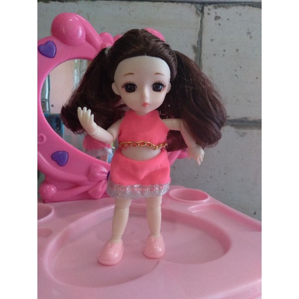 set baju boneka yuna pink set