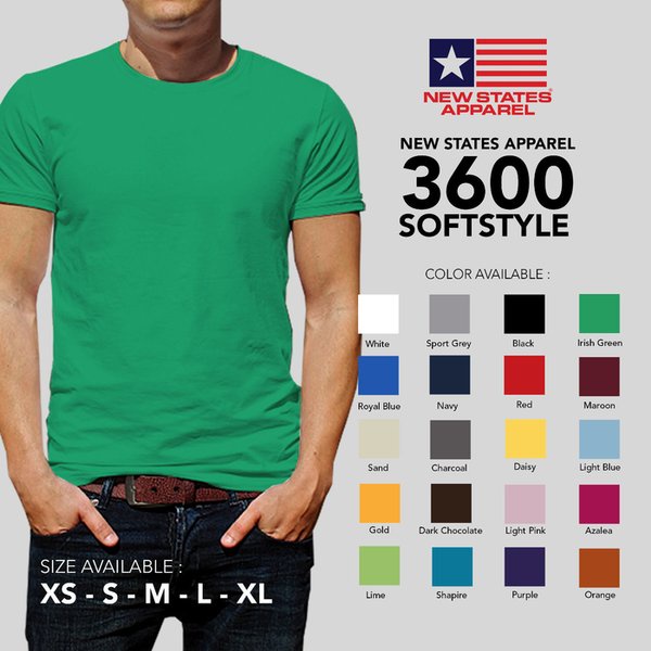 Kaos NSA Softtee 3600 Setara Cotton Combed 30's