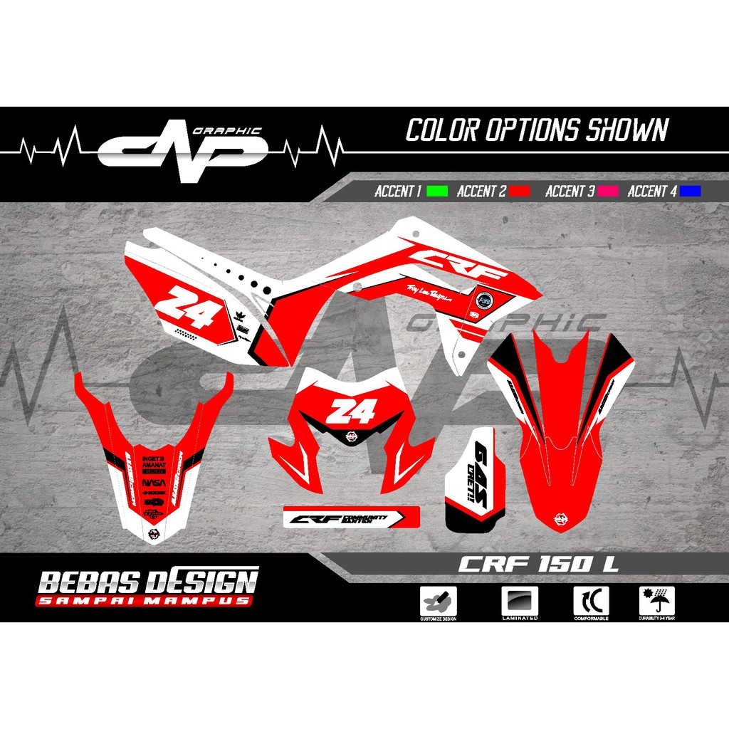 Decal Stiker CRF 150L 60