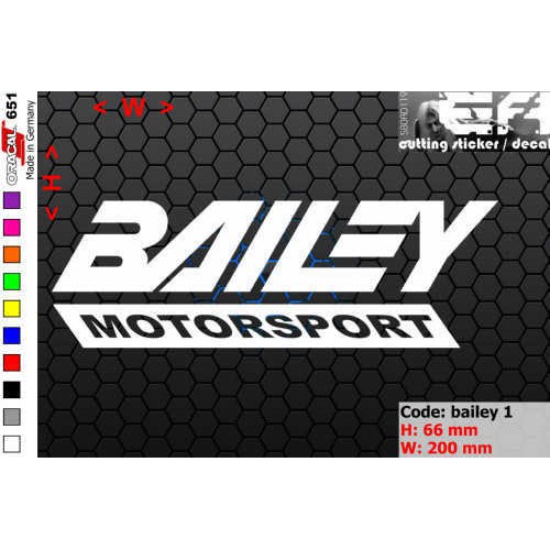ea cutting sticker / decal    Code: bailey 1 ( sponsor logo )
