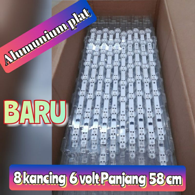LAMPU LED BACKLIGHT 8 KANCING 6 VOLT  *10 PCS