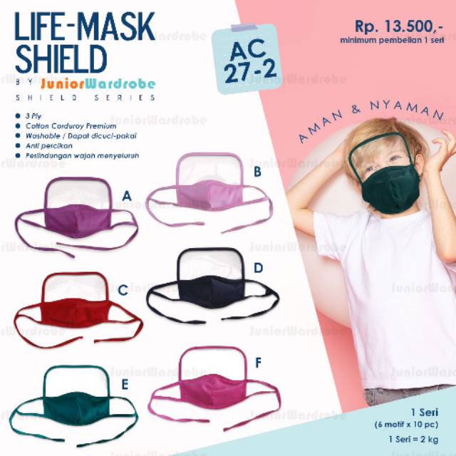 Mask Shield anak 60pcs