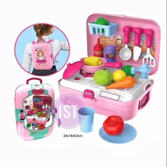 Mainan Kitchen Pink Back pack no.8742