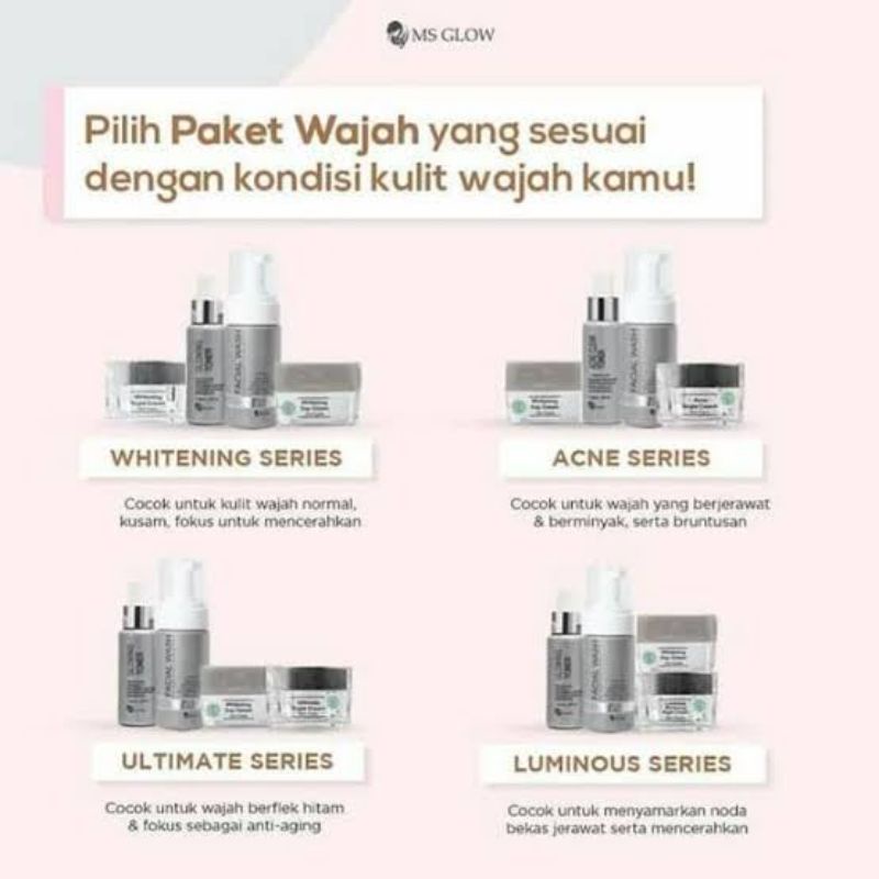 All paket basic MSGLOW ORI ber IDCARD