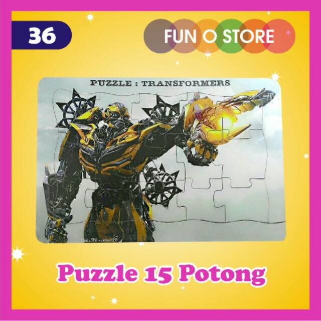 Puzzle 15 potong Transformers