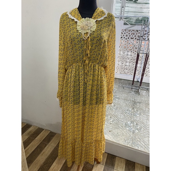 longdress vintage bunga-bunga