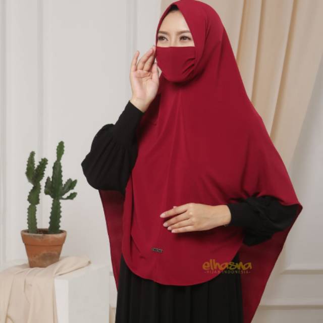 Jilbab Jersey Super masker