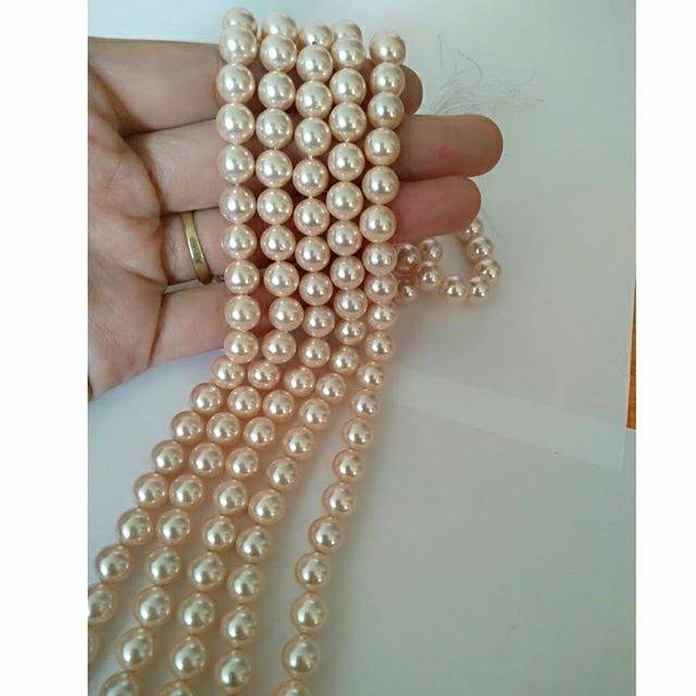 Mutiara shell 8mm peach