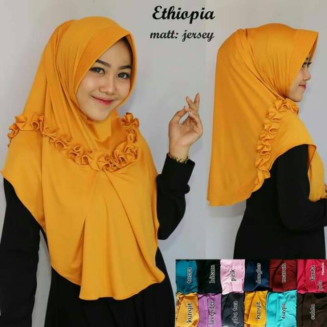 Jilbab Eitoia bahan jersey