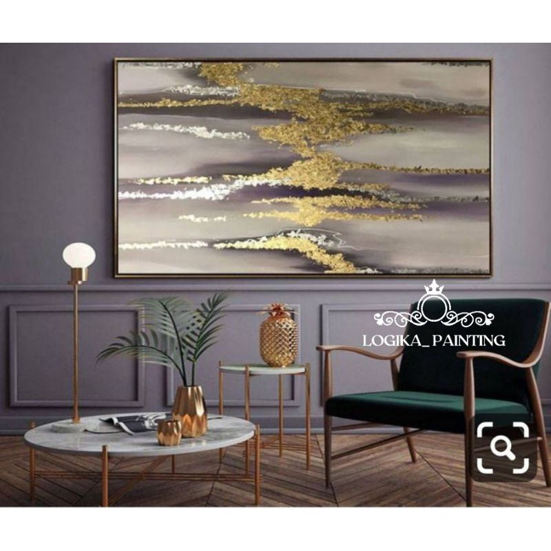 lukisan dinding abstrak modern