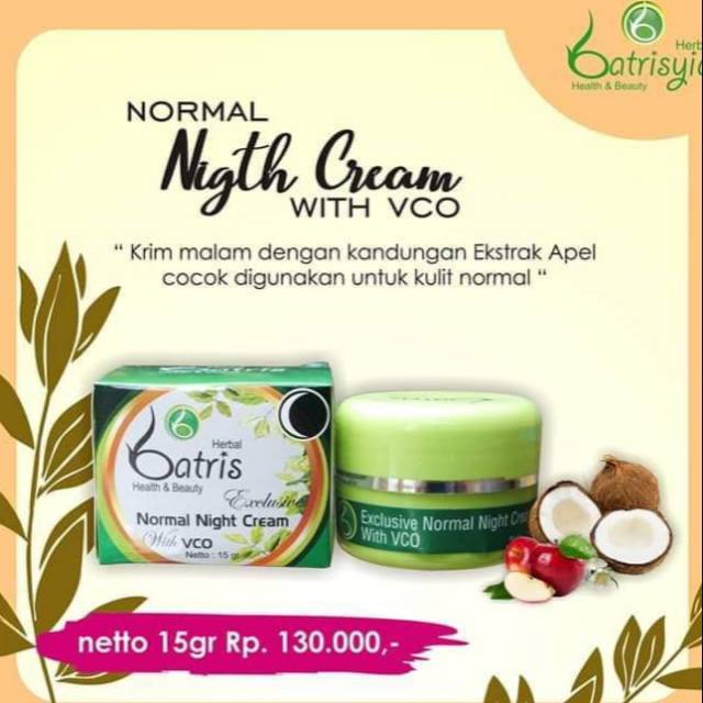 Batrisyia Normal Night Cream With VCO