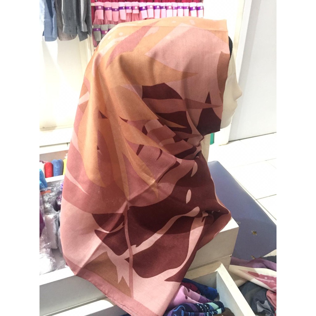 jilbab segi empat arai peach
