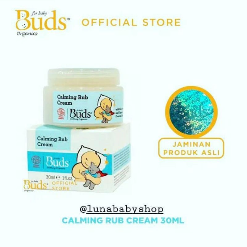 Buds Calming Rub Cream 30ml Jar