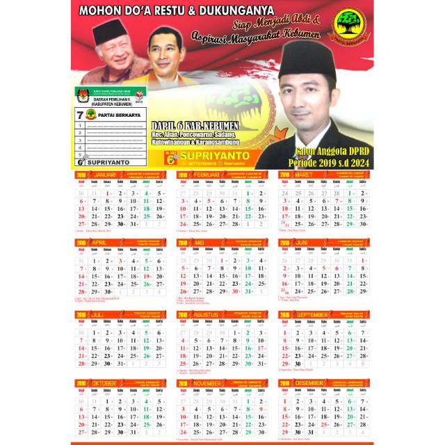 Kalender Poster Caleg Uk A3+