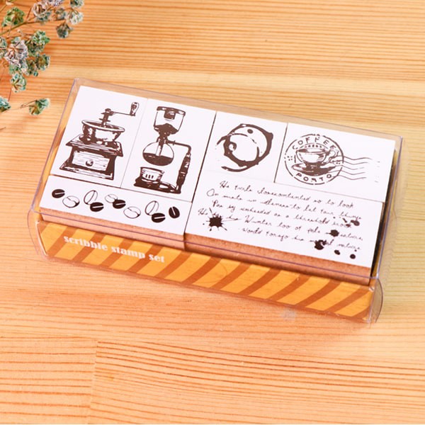 MICIA Scribble Stamp Set - Coffee Sketch