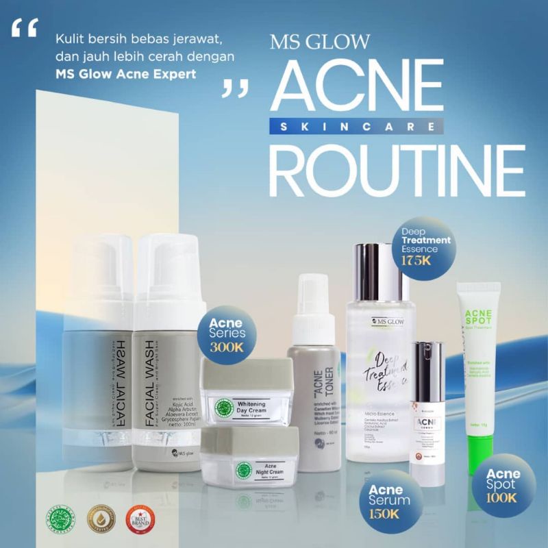MS GLOW PAKET ACNE KOMPLIT