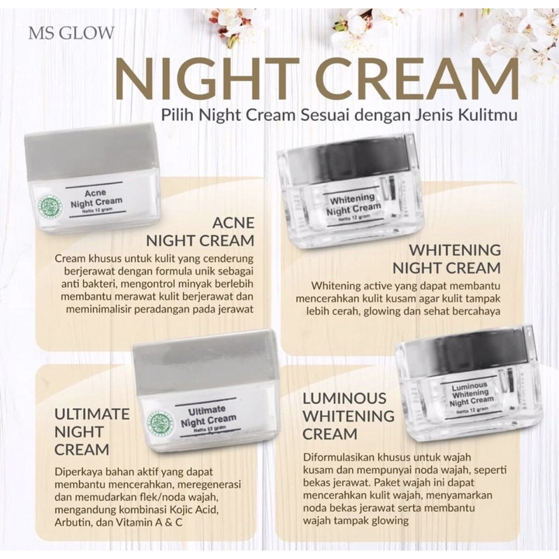 NIGHT CREAM MSGLOW