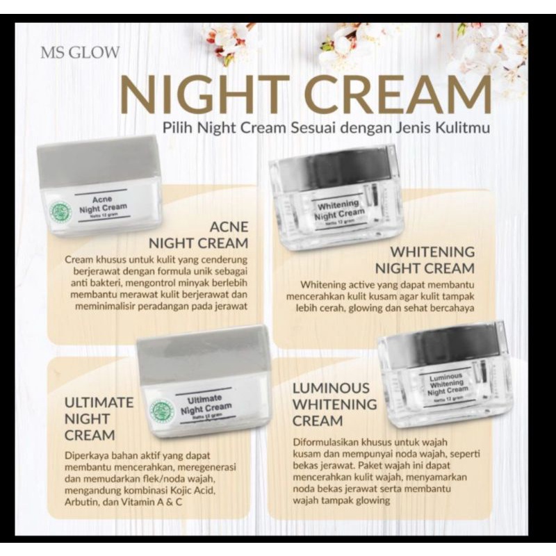 msglow night cream