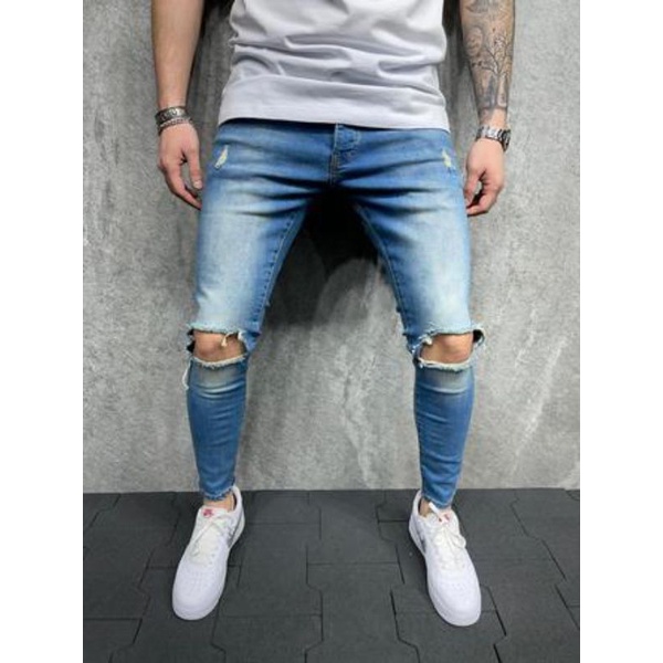 ripped jeans biru
