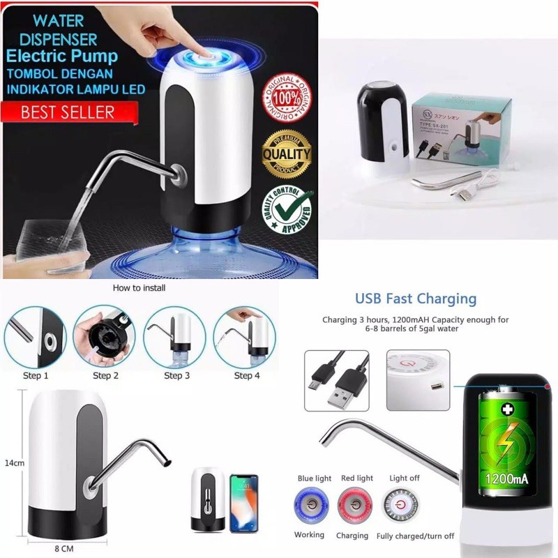 pompa galon rechargerable USB