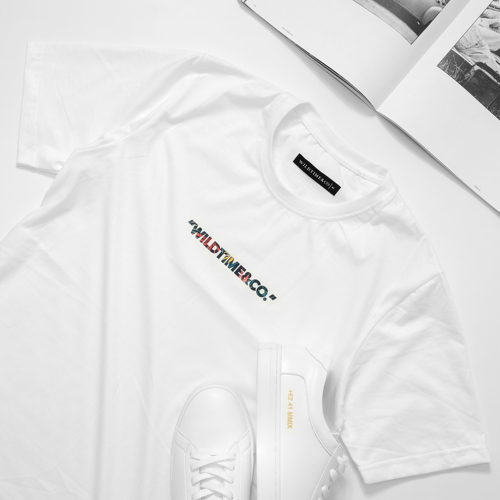 T-shirt white basic flow WILDTIME.CO Mini dtf combed30s