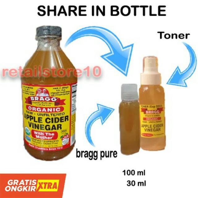 Cuka Apel Bragg Share in bottle origin USA