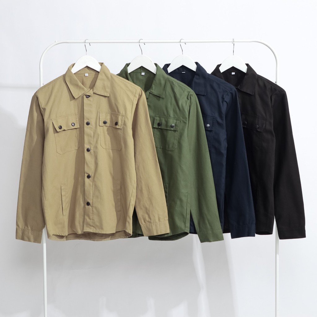 JAKET CANVAS WARNA SOLID