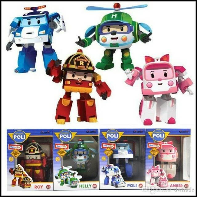 FIGURE ROBOCAR POLI ISI 4 PCS