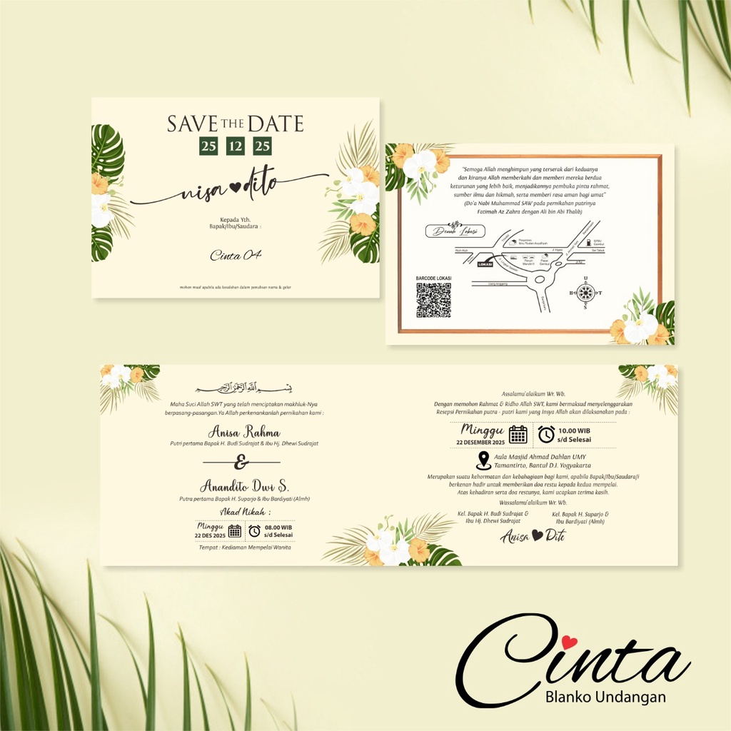 DESAIN TEMPLATE BLANKO UNDANGAN CINTA 04
