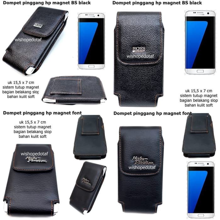 LS dompet pinggang hp magnet black